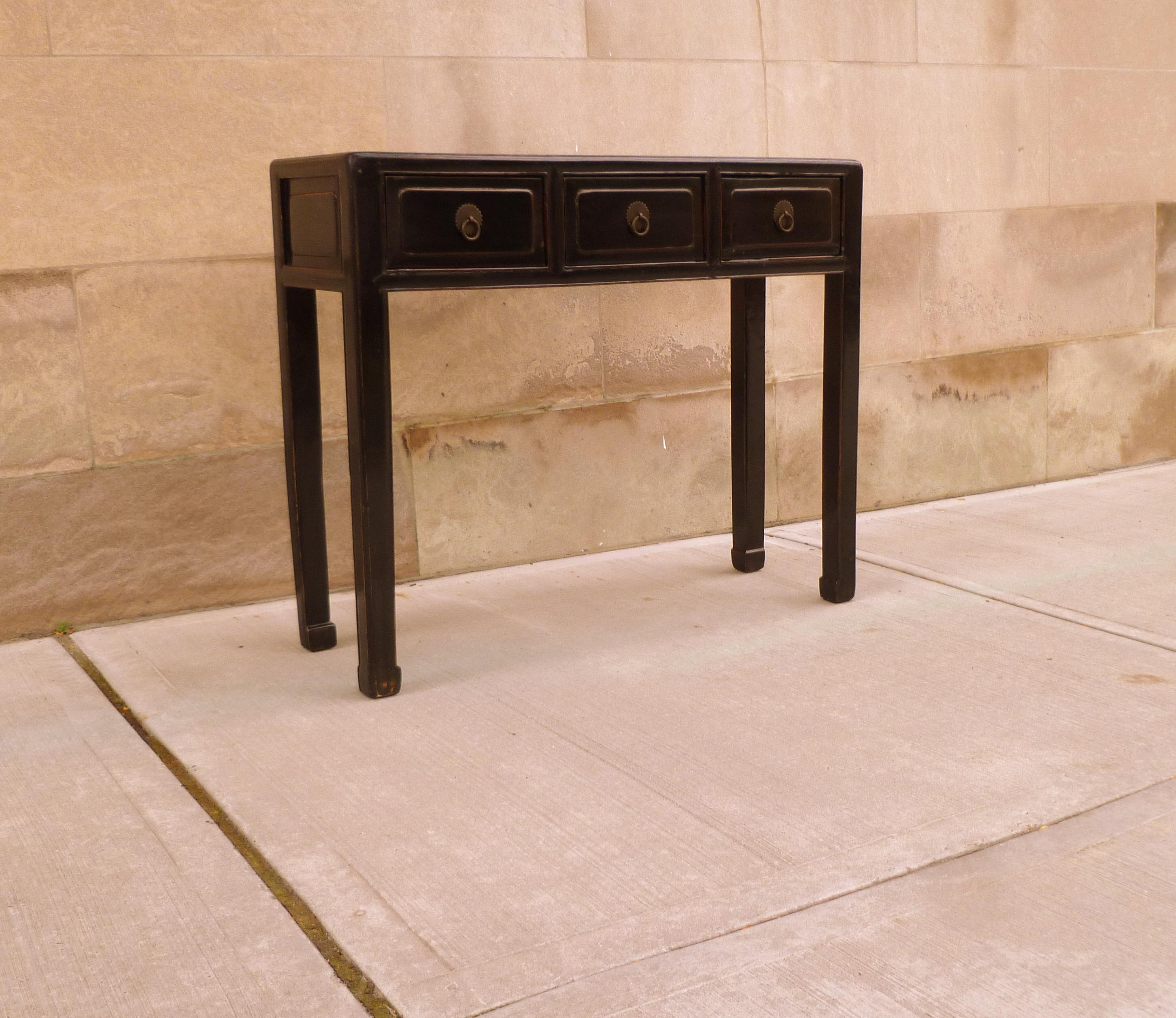 Black Lacquer Console Table 1