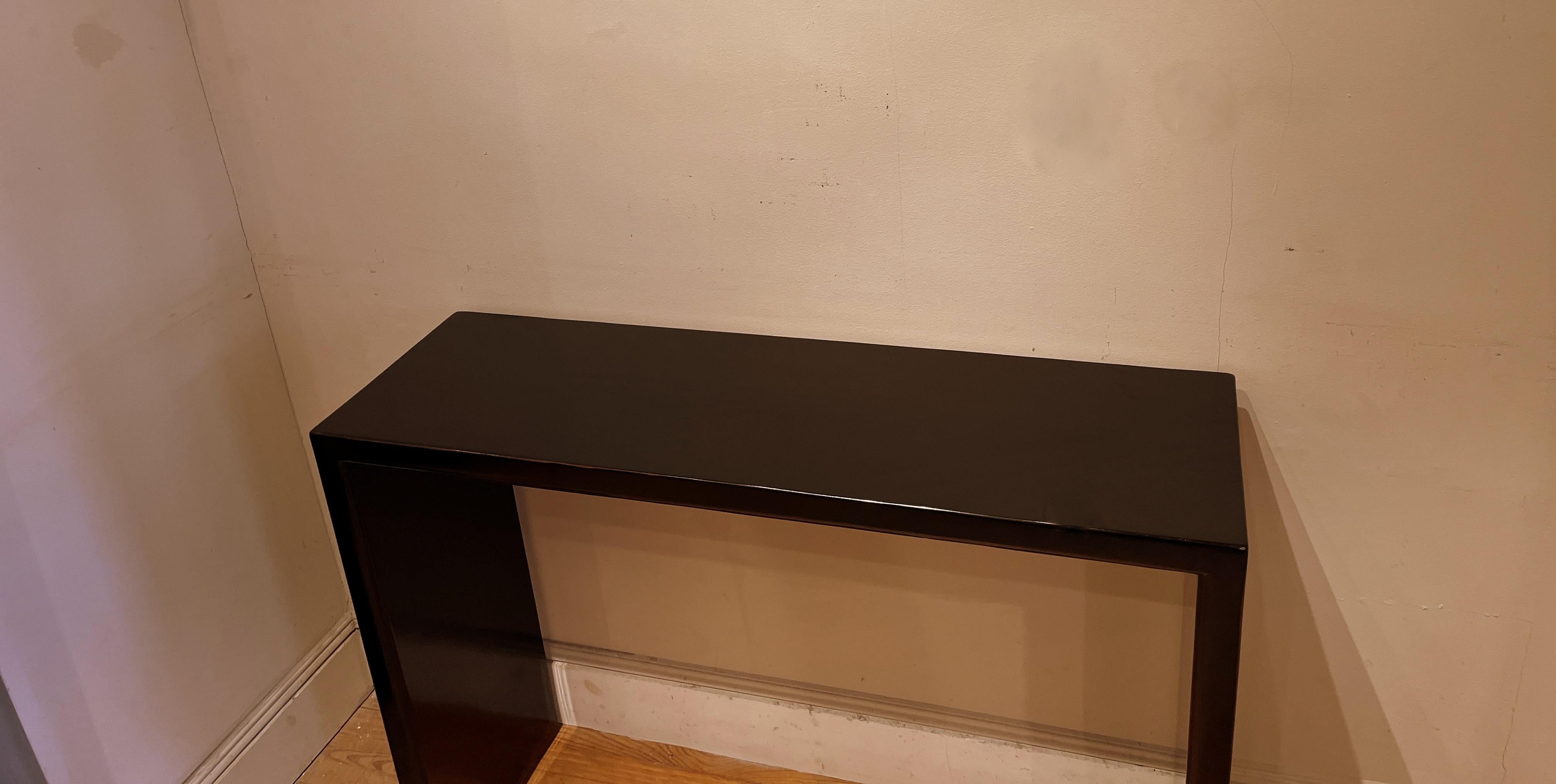 Black Lacquer Console Table For Sale 1