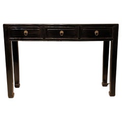 Black Lacquer Console Table