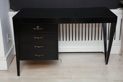 Black Lacquer Desk, Italy, circa 1970s