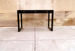 Black Lacquer Desk with Drawers