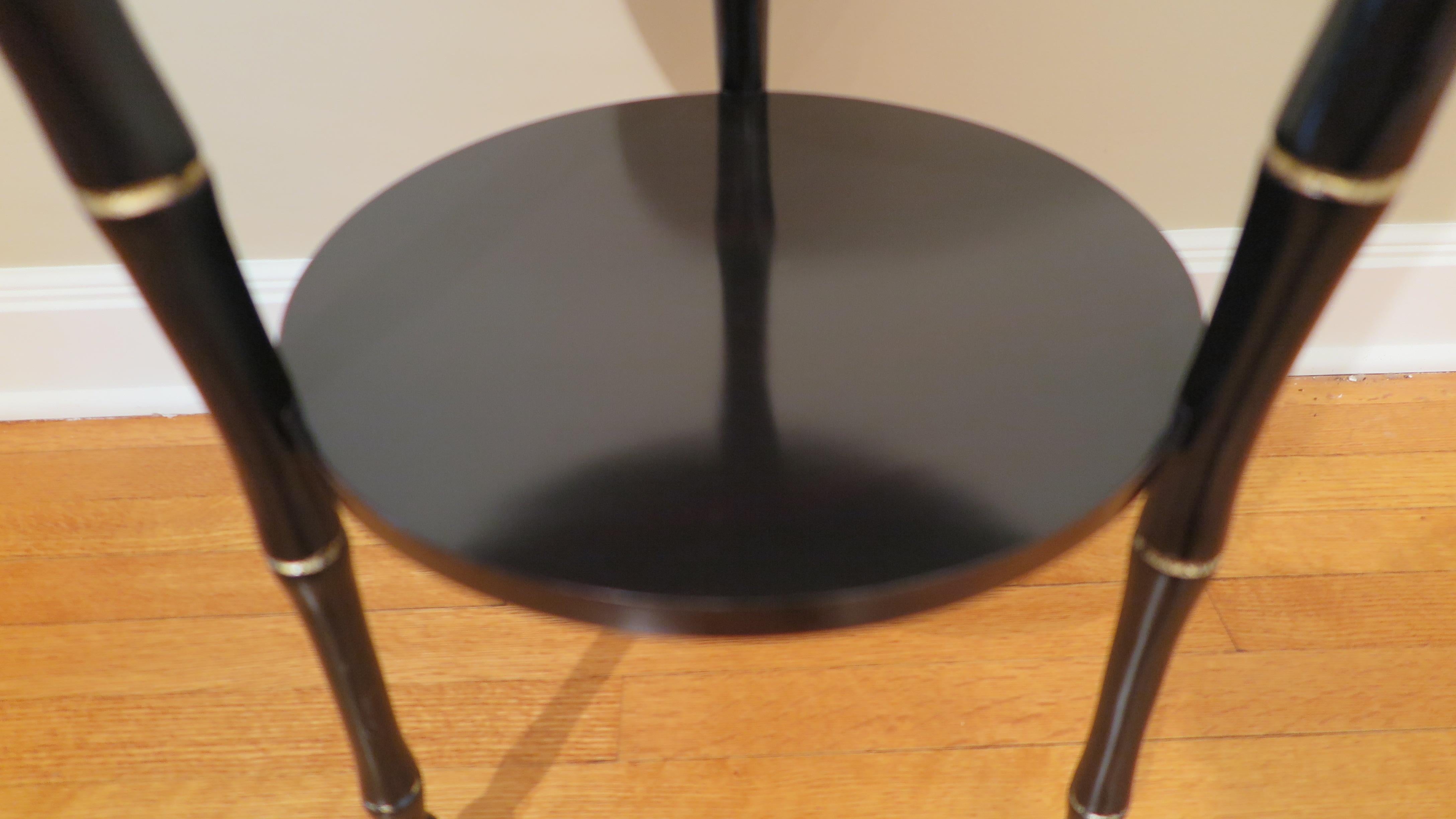 Lacquered Black Lacquer Gueridon Side Table