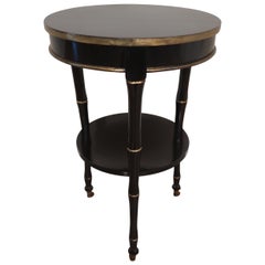 Black Lacquer Gueridon Side Table