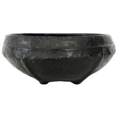 Black Lacquer Handmade Woven Basket from Burma 19th Century
