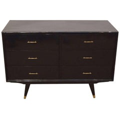 Black Lacquer Italian Commode Dresser