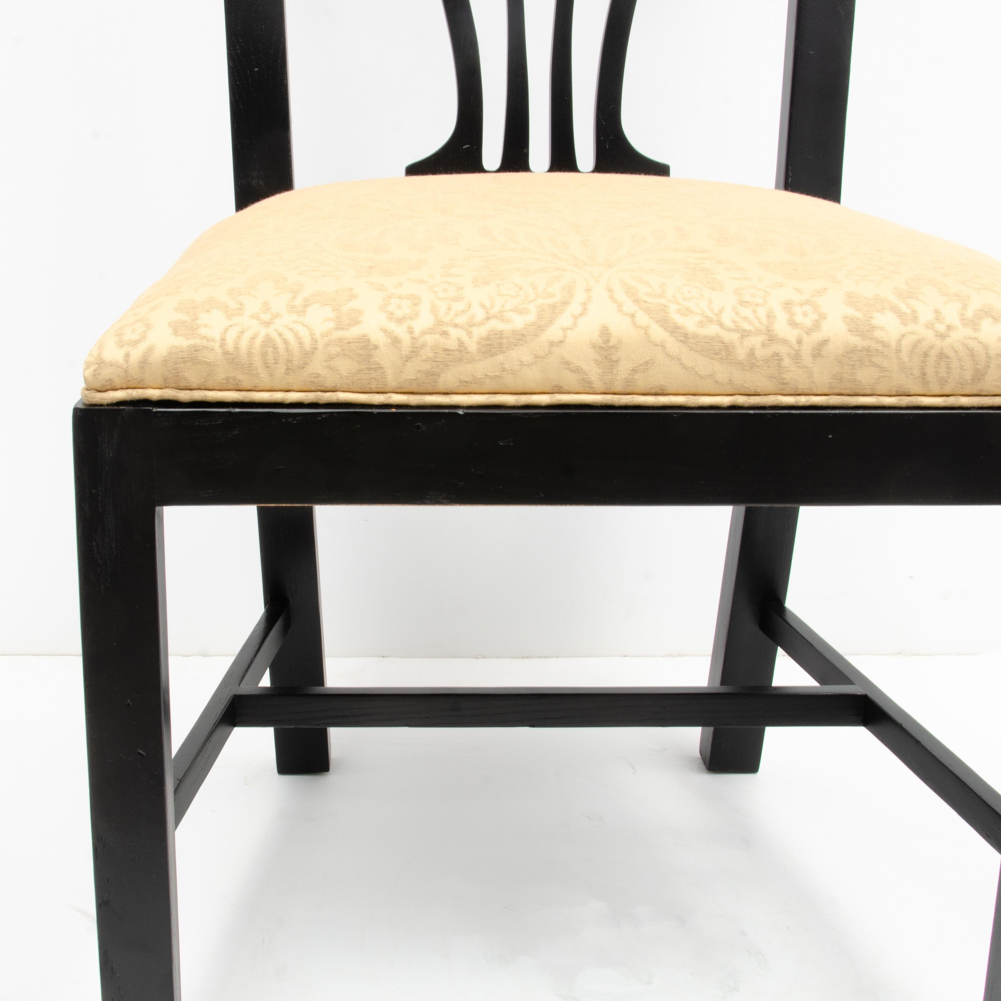 Chaises de salle à manger John Stuart Chippendale en laque noire mi-siècle - ensemble de 6 pièces en vente 9