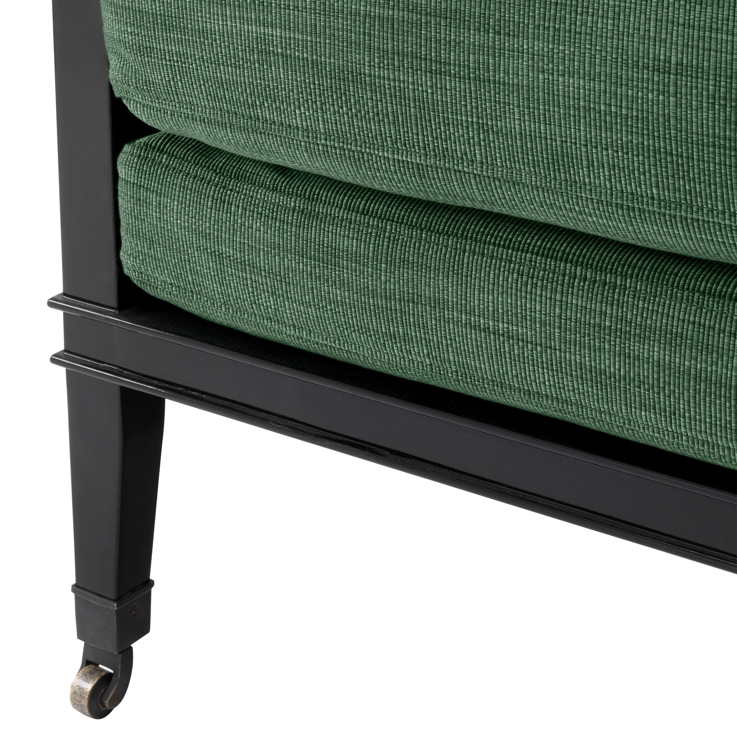 Schwarz lackierter Lounge-Sessel aus Mahagoniholz und geflochtenem Rohr im Zustand „Neu“ im Angebot in Tourcoing, FR