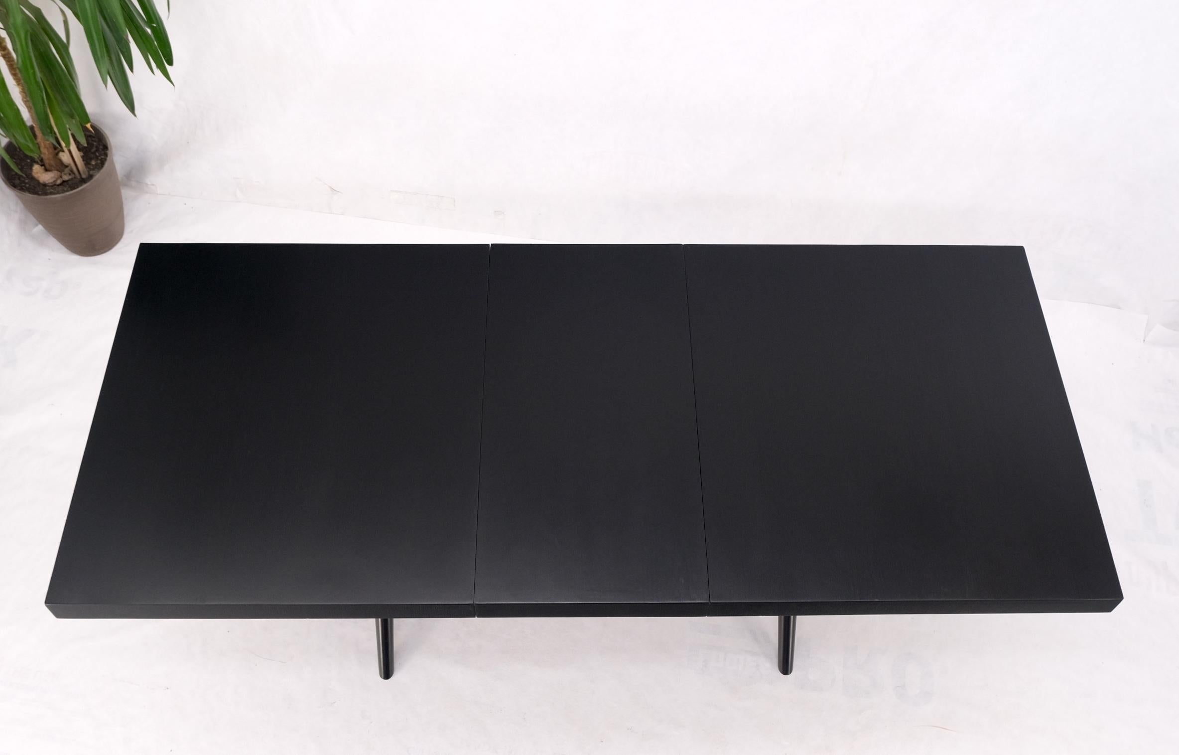 Black Lacquer One Leaf X Base Gibbings Trestle Dining Table by Widdicomb Mint For Sale 8