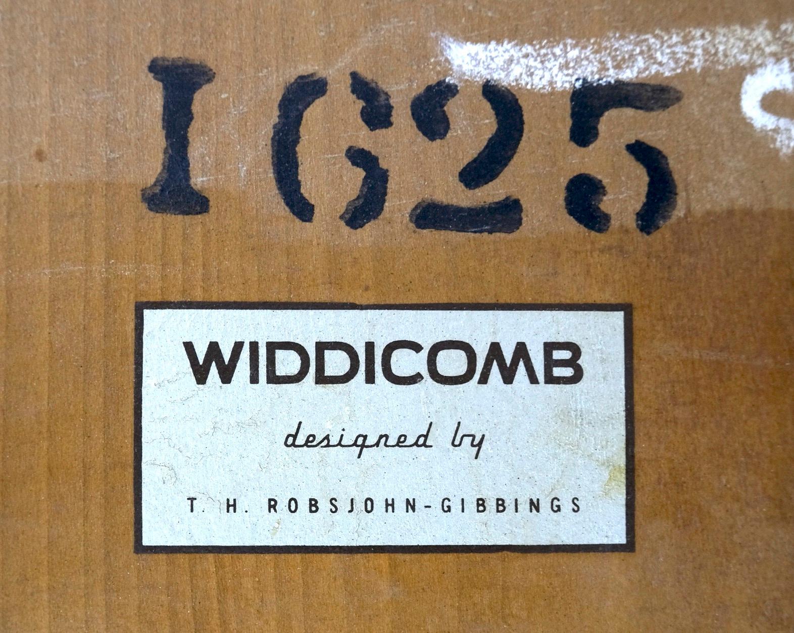 Américain Table à manger à tréteaux Gibbings en laque noire à une feuille et base en X par Widdicomb Mint en vente