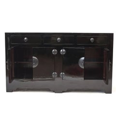 Black Lacquer Sideboard Cabinet from Tianjin, 1860 - 1880