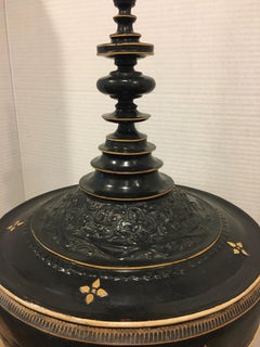 Black Lacquer Temple Offering Bowl