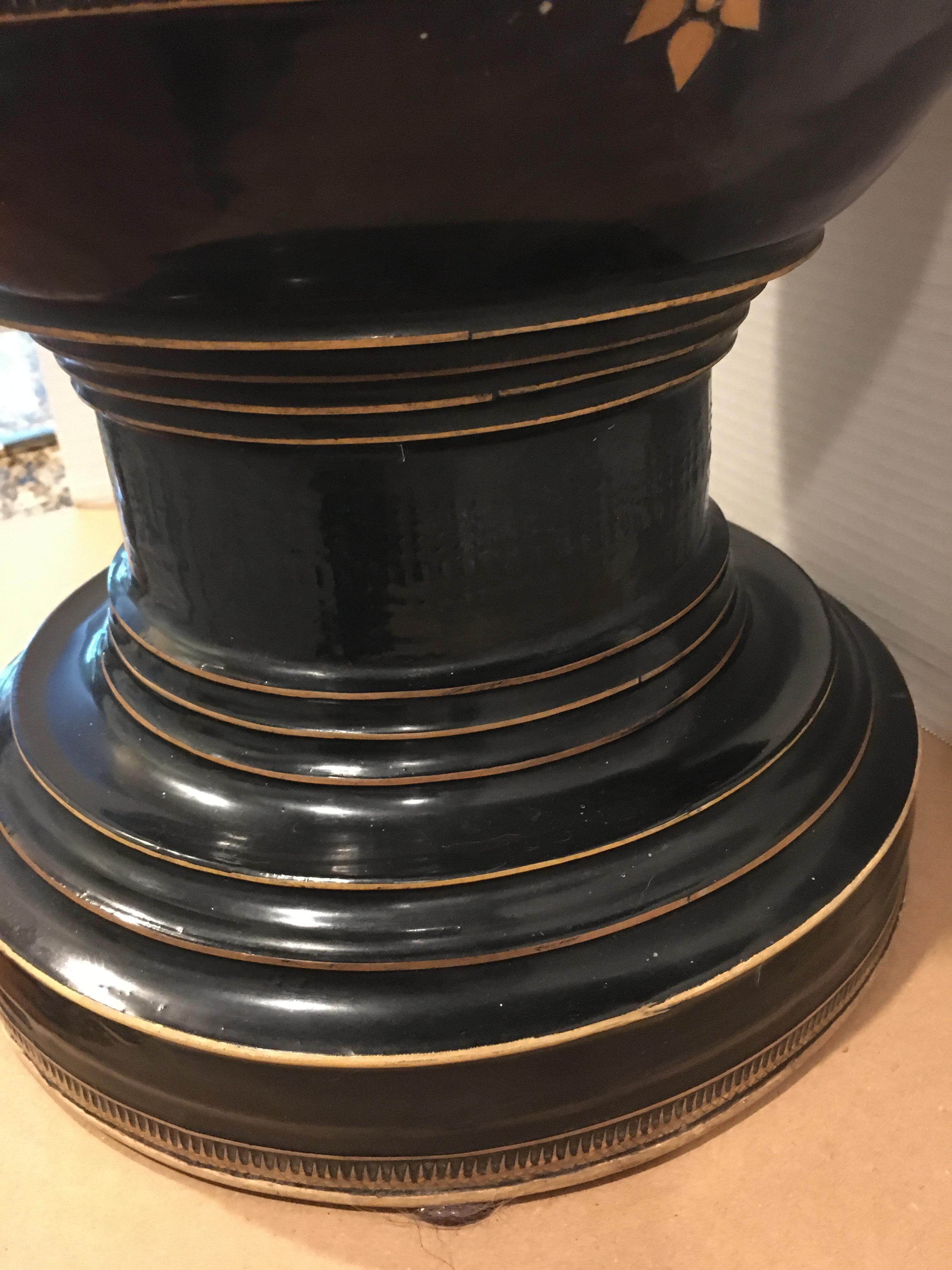 Thai Black Lacquer Temple Offering Bowl