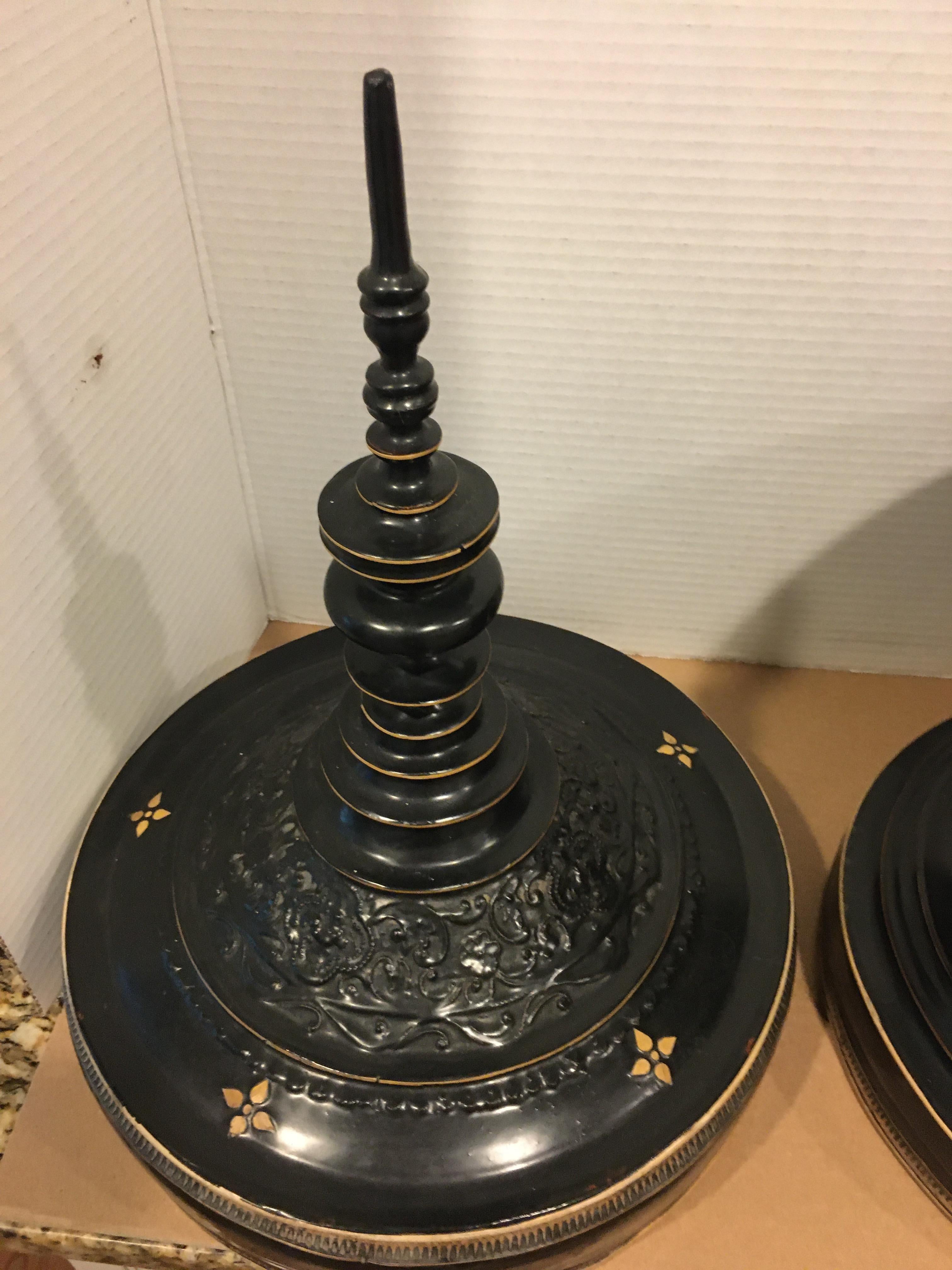 Black Lacquer Temple Offering Bowl 2