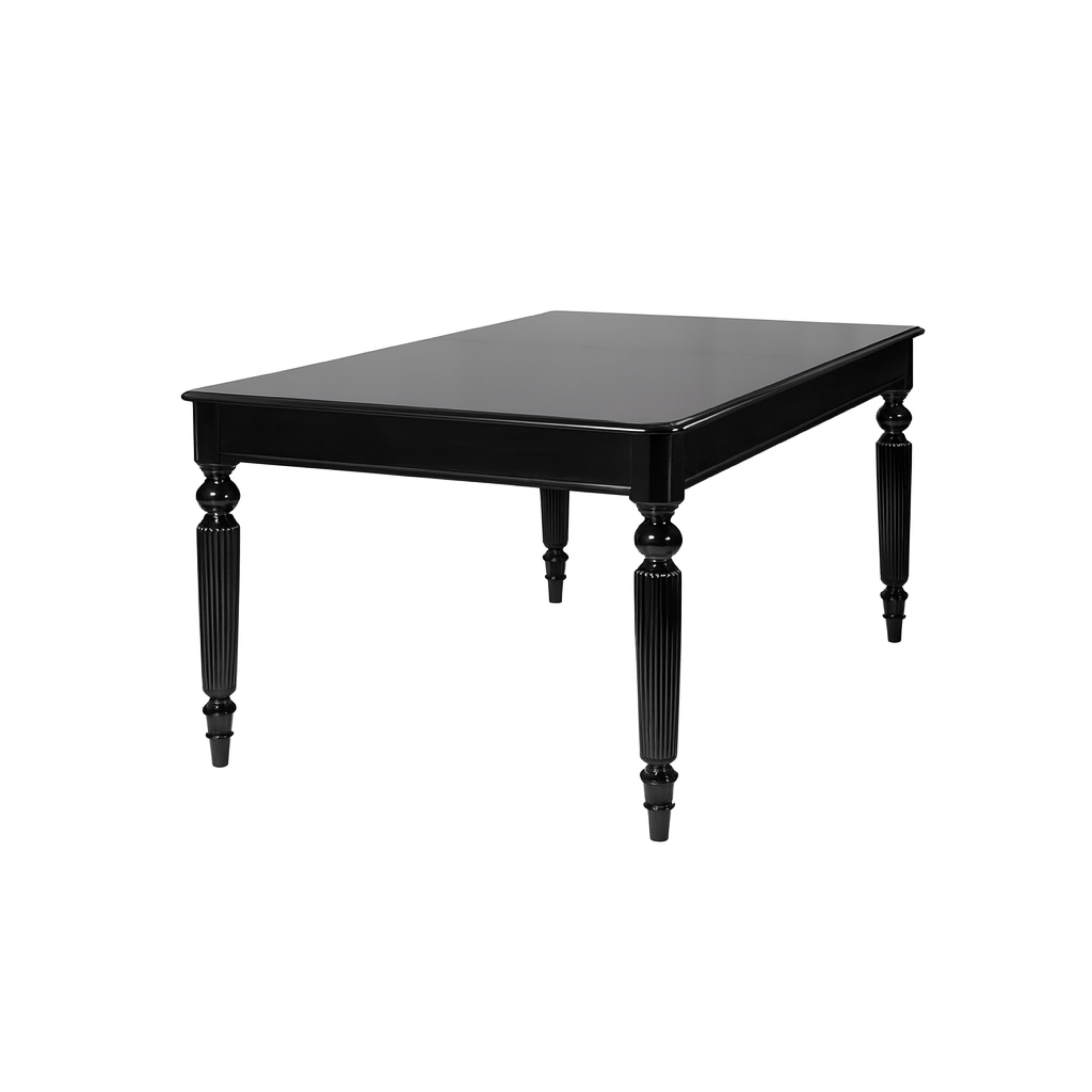 20ième siècle Table de salle à manger en noyer laqué noir, début du 20e siècle en vente