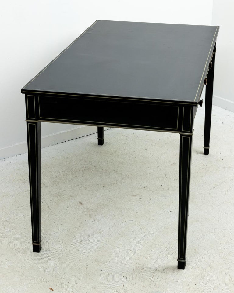 Black Lacquer Writing Desk at 1stDibs
