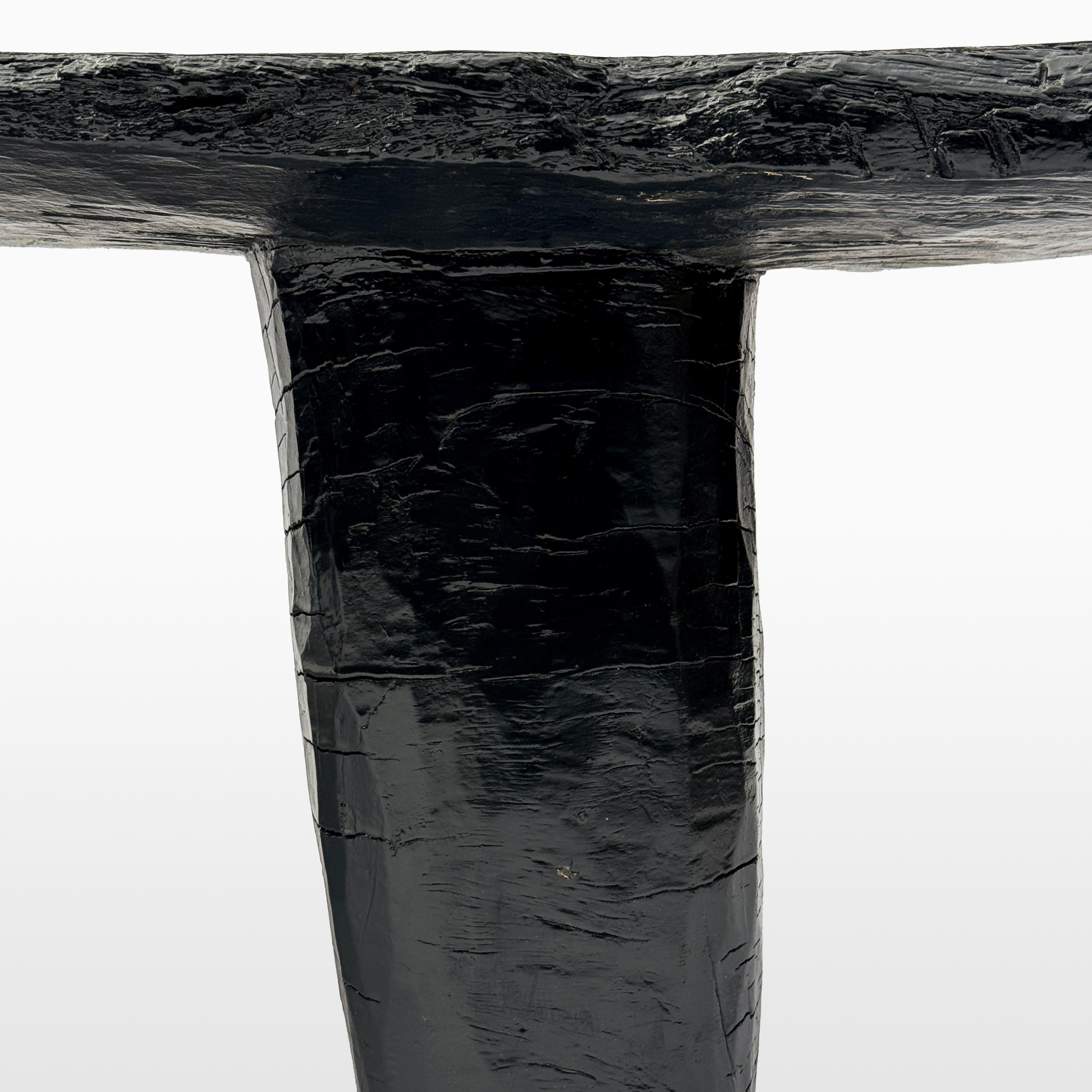 Black Lacquered African Coffee Table For Sale 1