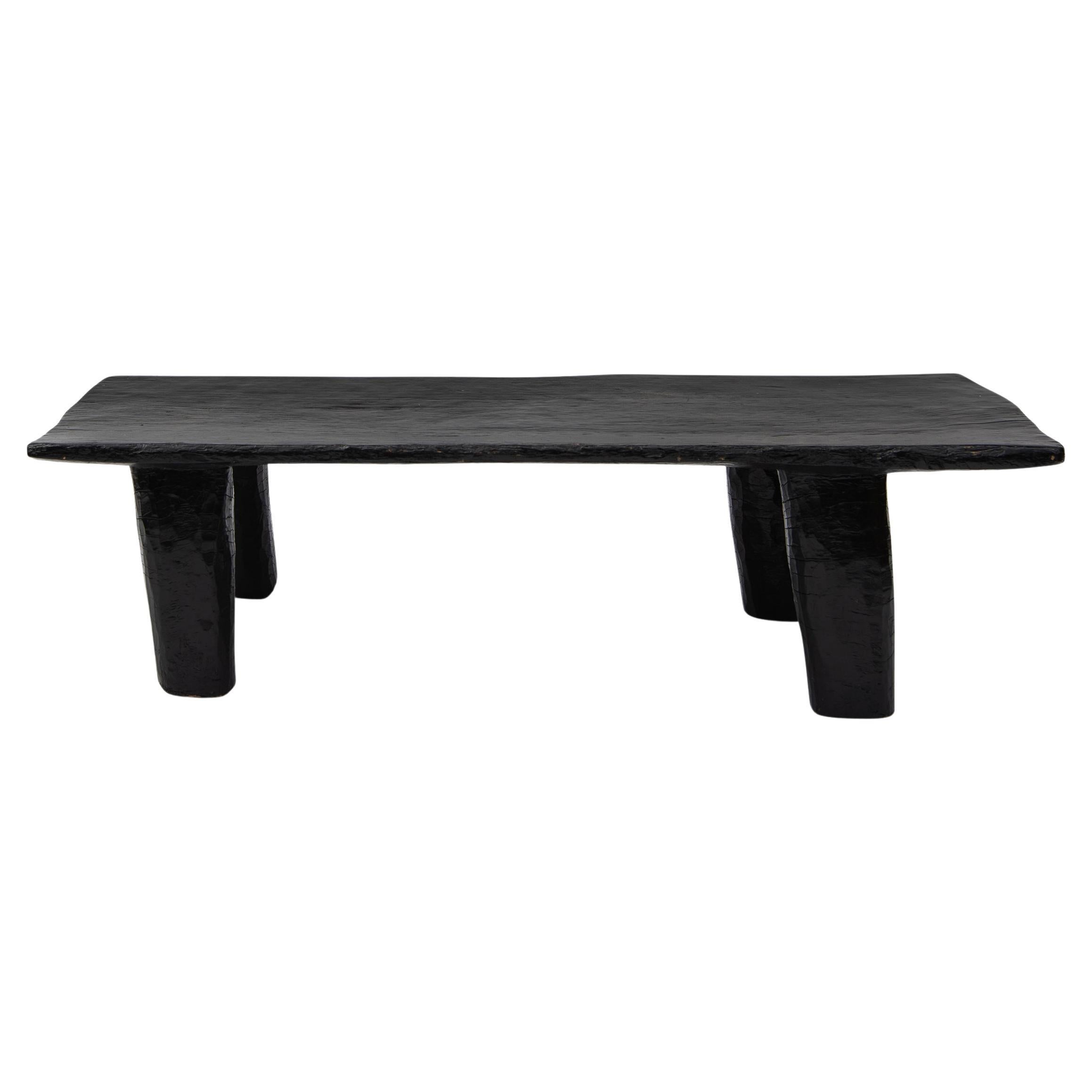 Black Lacquered African Coffee Table For Sale