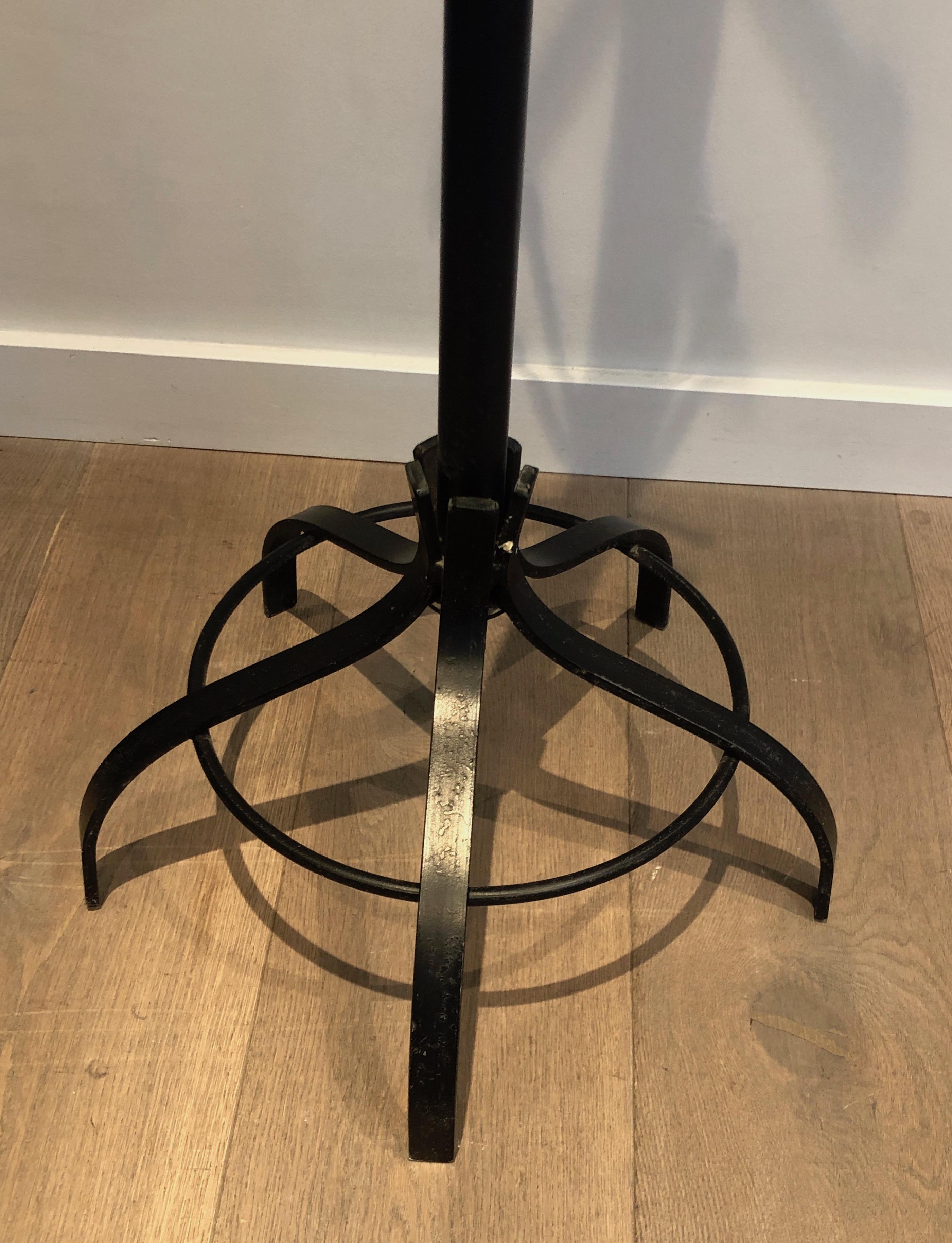 Black Lacquered and Brass Coat Hanger, French, Circa 1950 For Sale 8