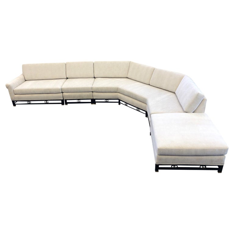 Brass Sectional Sofa By Michael Taylor, Robert Michael Furniture Sectional