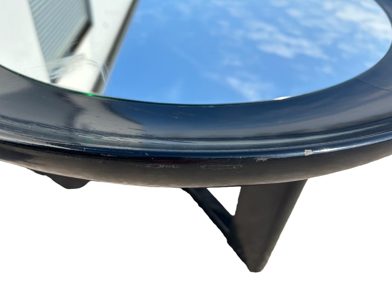 mesa de centro art decó lacada en negro Madera en venta
