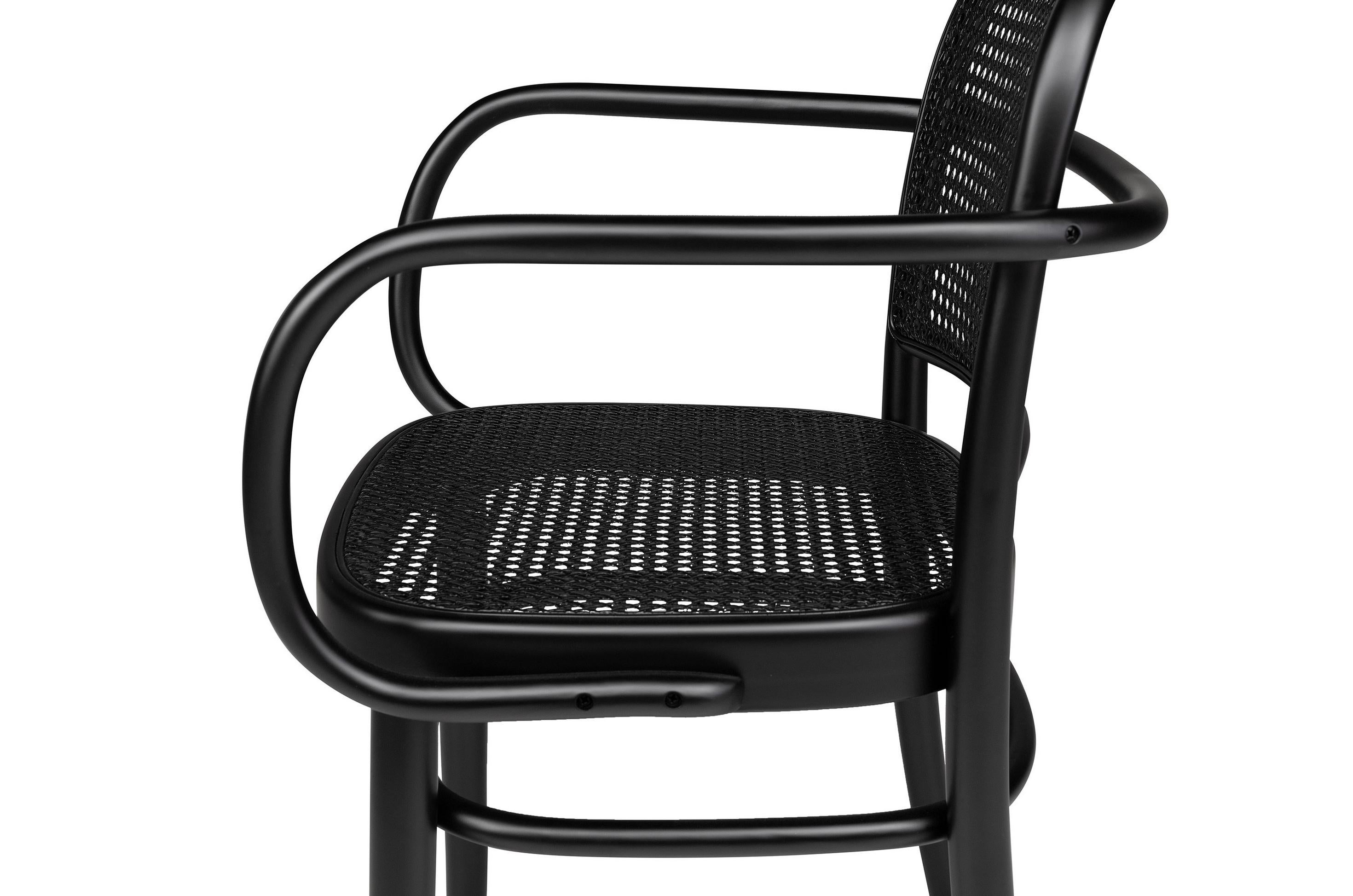 black cane armchair