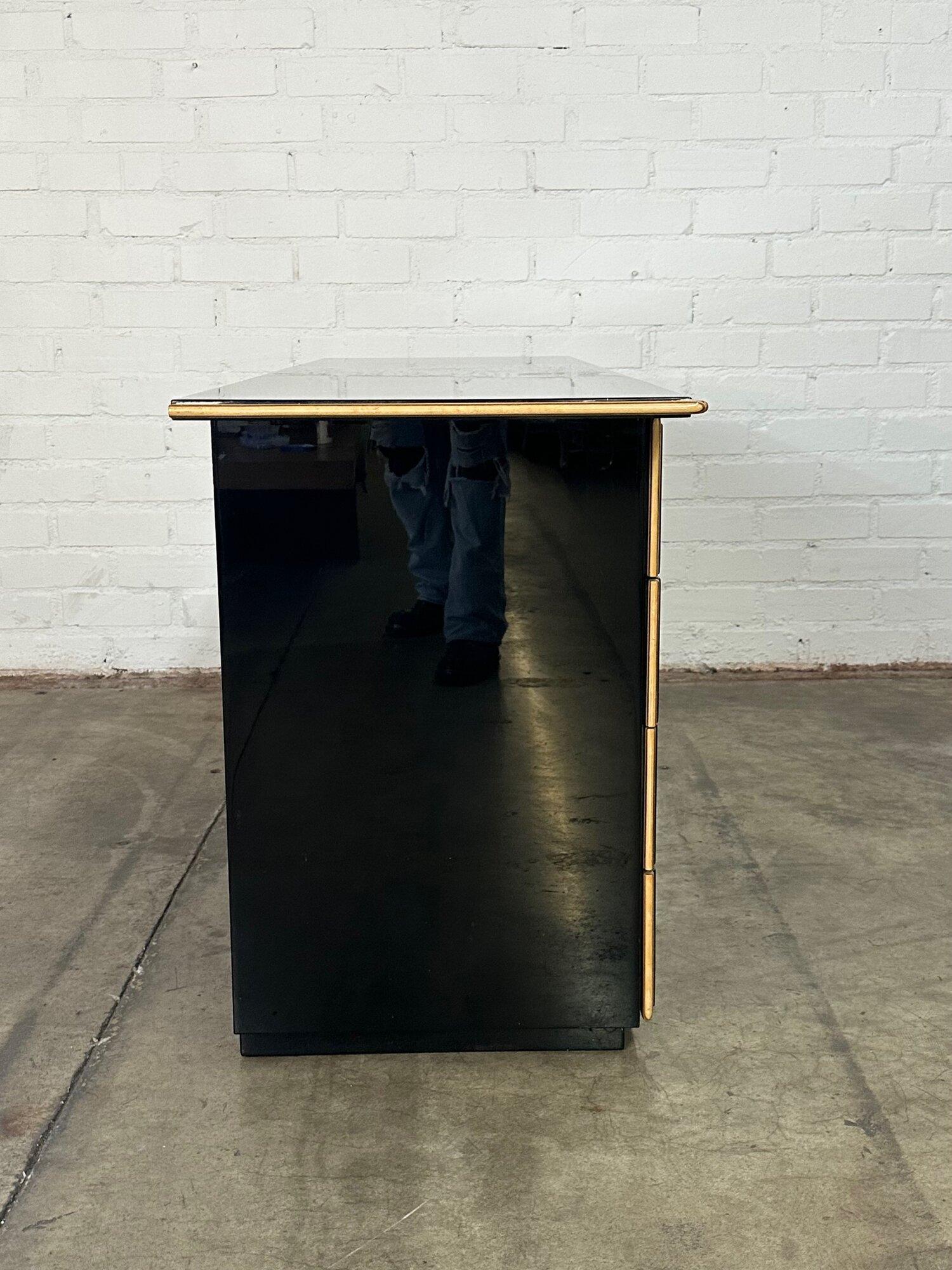 Black Lacquered Chest of Drawers by Roche Bobois 1