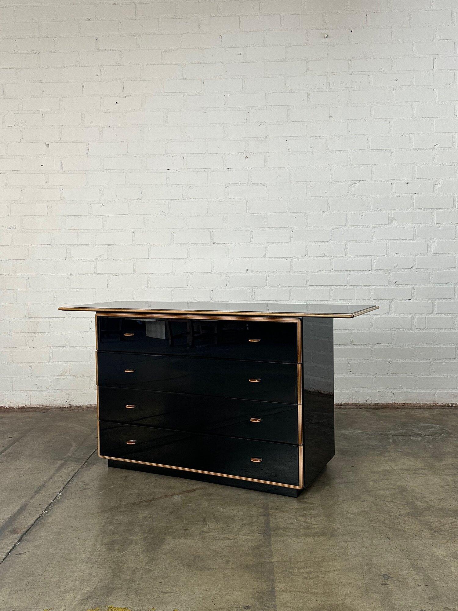 Black Lacquered Chest of Drawers by Roche Bobois 4