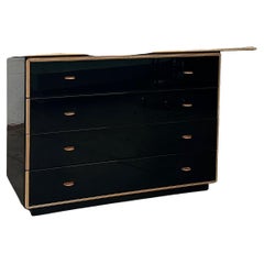 Black Lacquered Chest of Drawers by Roche Bobois