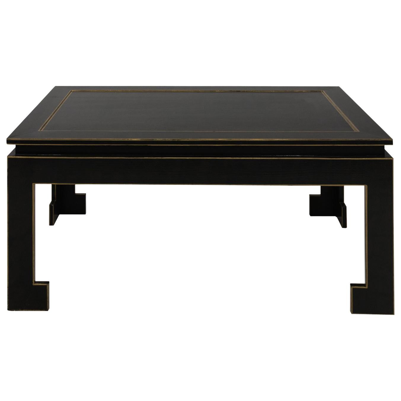 Black Lacquered Chinese Coffee Table