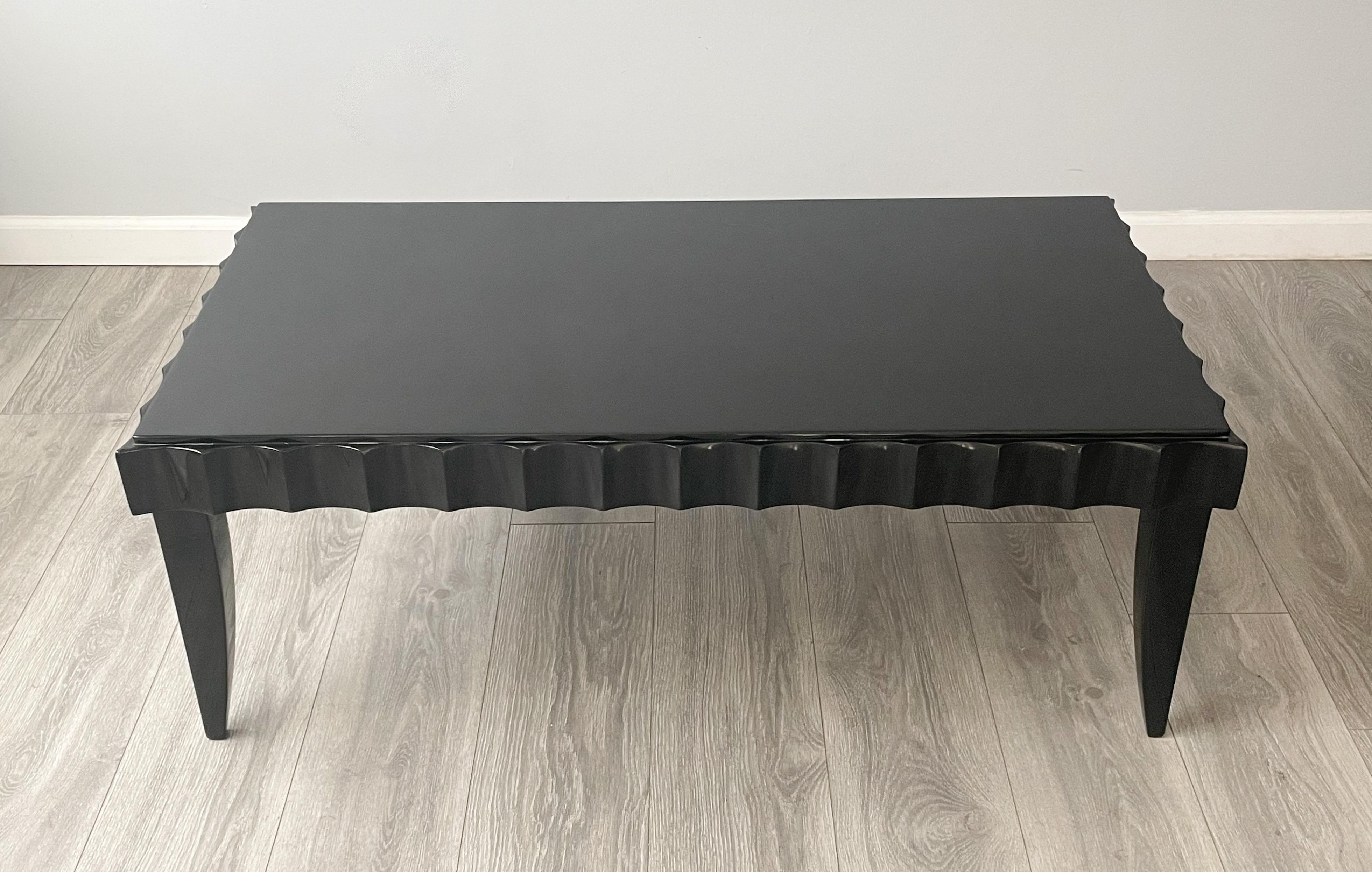 Black Lacquered Cocktail Table by Barbara Barry for Hickory at 1stDibs