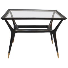 Black Lacquered Coffee / Side Table Attributed to Ico Parisi, circa 1950s
