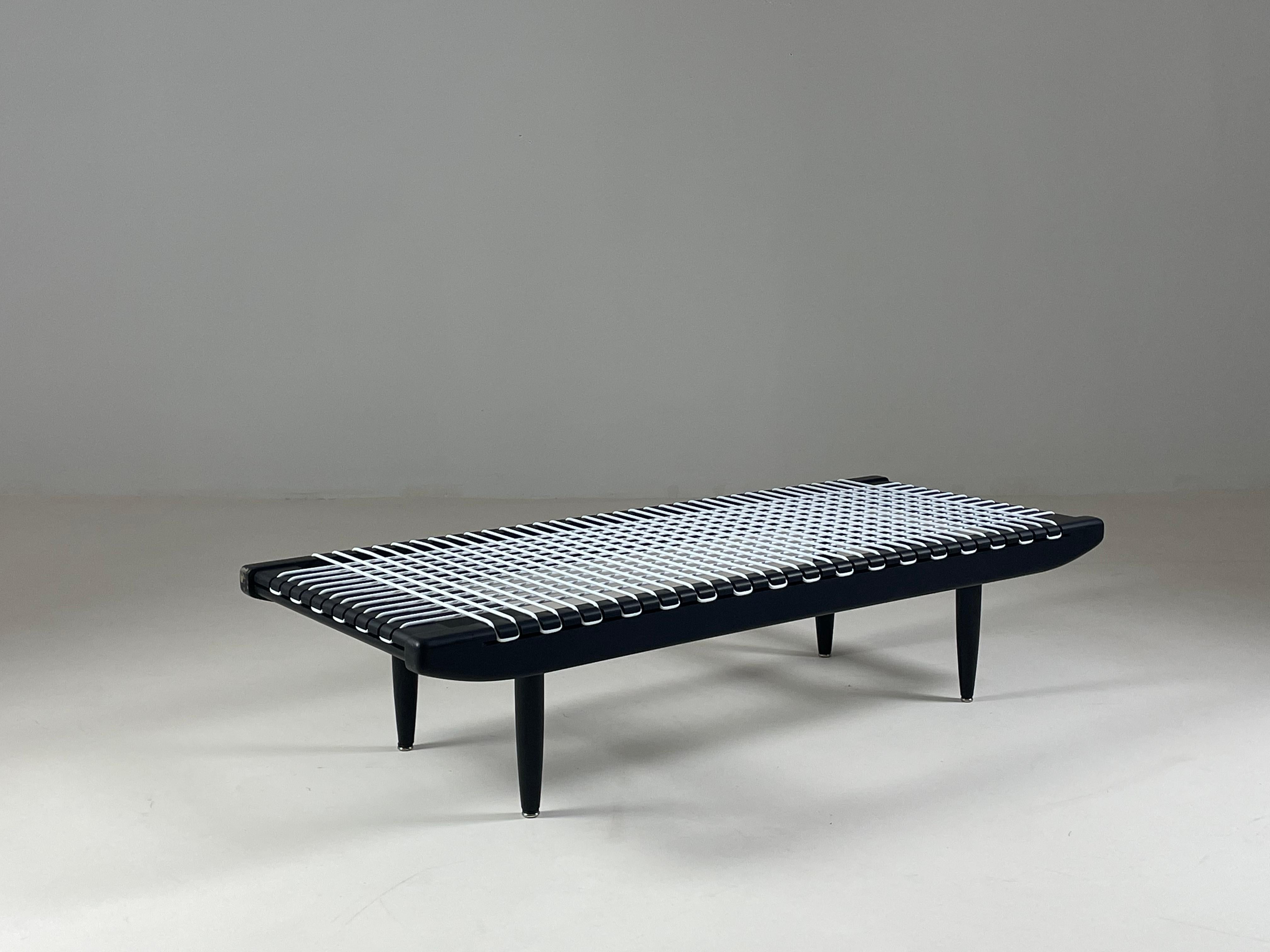 Beech Black lacquered coffee table by Georges Tigien, France 1950s For Sale