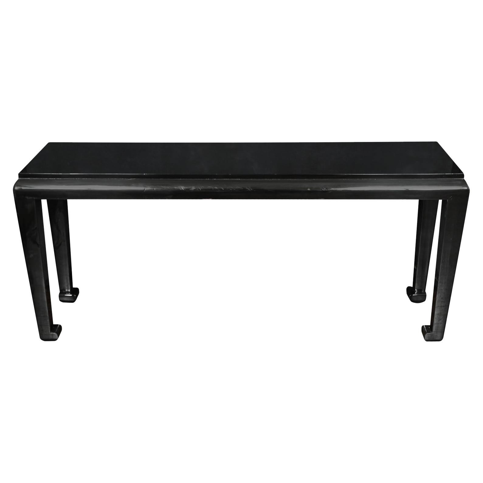 Black Lacquered Console Table