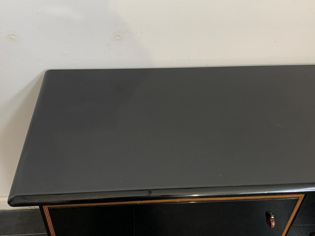 Schwarz lackierte Anrichte mit mehrlagigem Holz von Pierre Cardin für Roche Bobois im Angebot 5