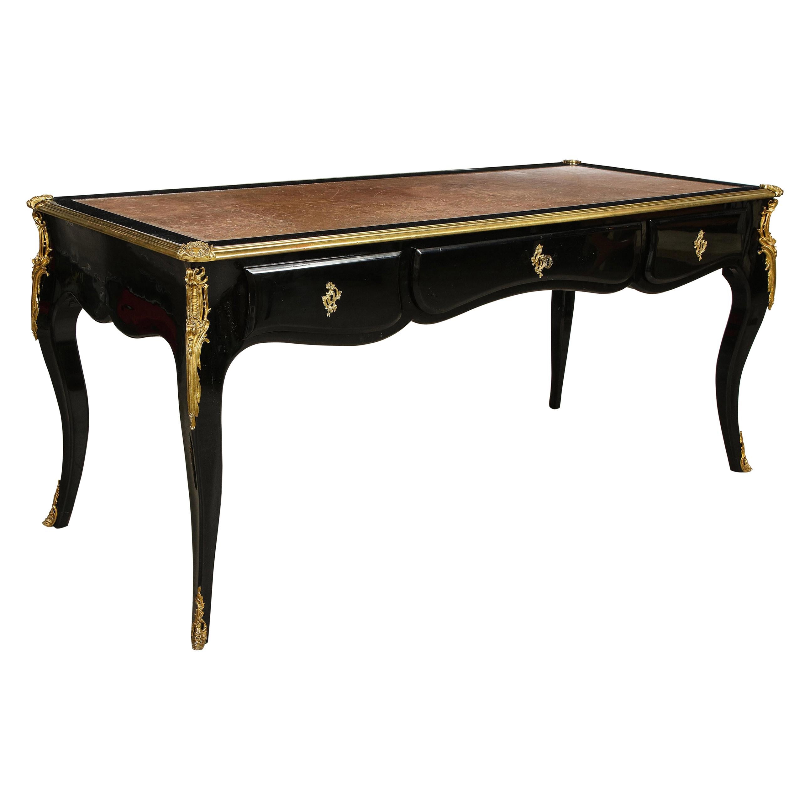 Black Lacquered Desk For Sale