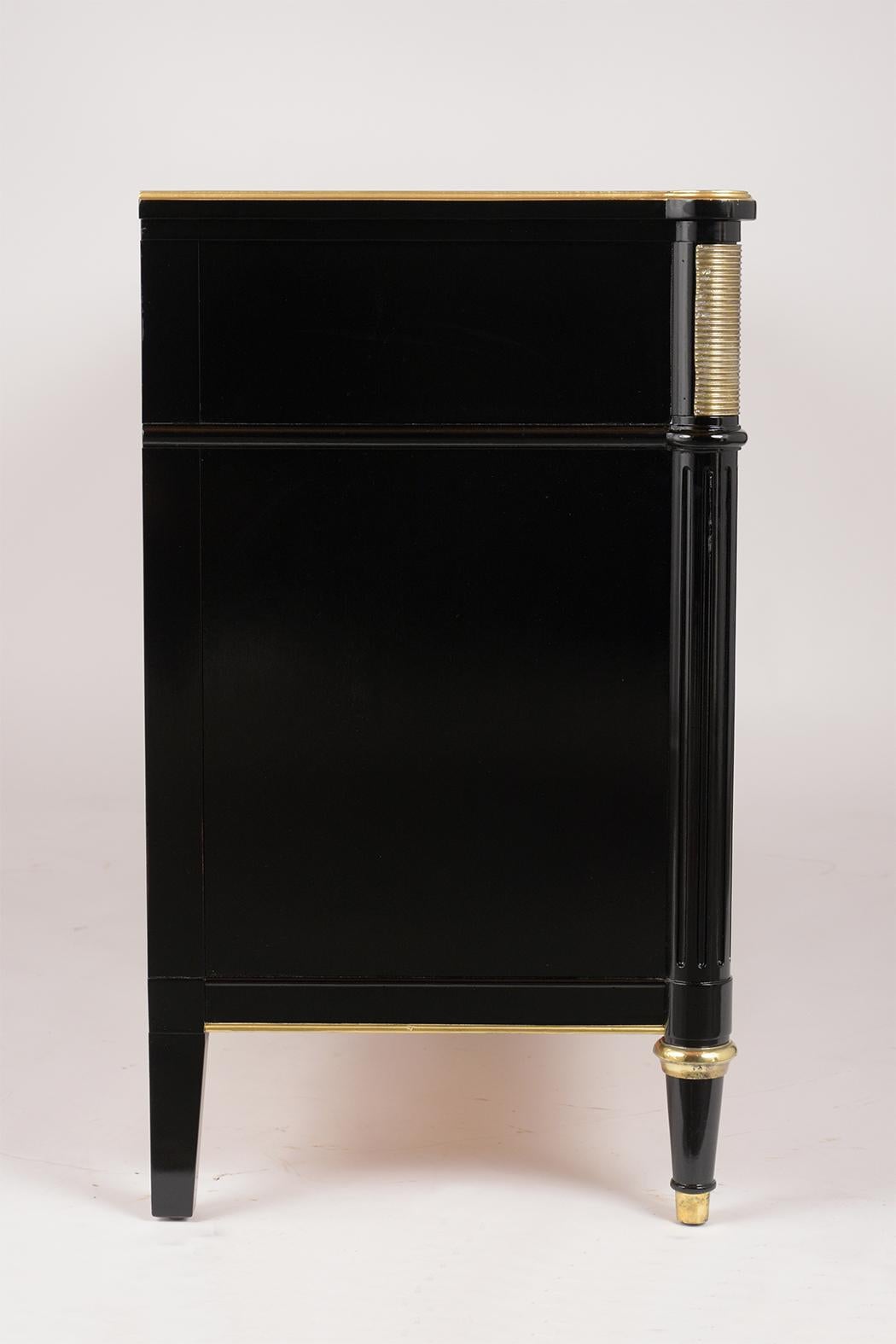 Black Lacquered Dresser by Baker on the Louis XVI Style 2