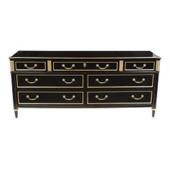 Black Lacquered Dresser by Baker on the Louis XVI Style