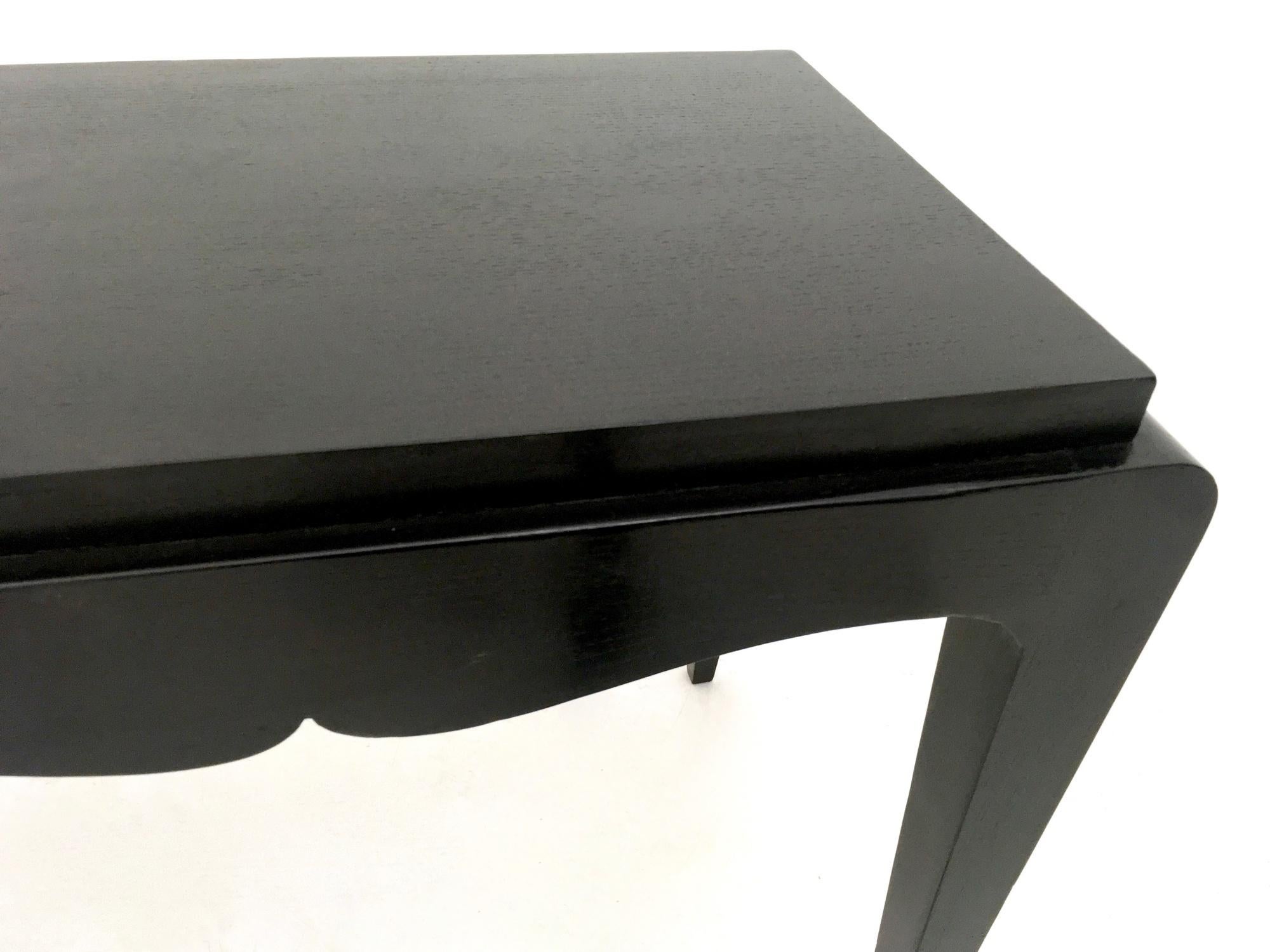 Banco de roble Durmast lacado en negro, Italia en venta 2