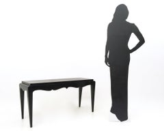 Panchina in Oak Oak laccato nero, Italia
