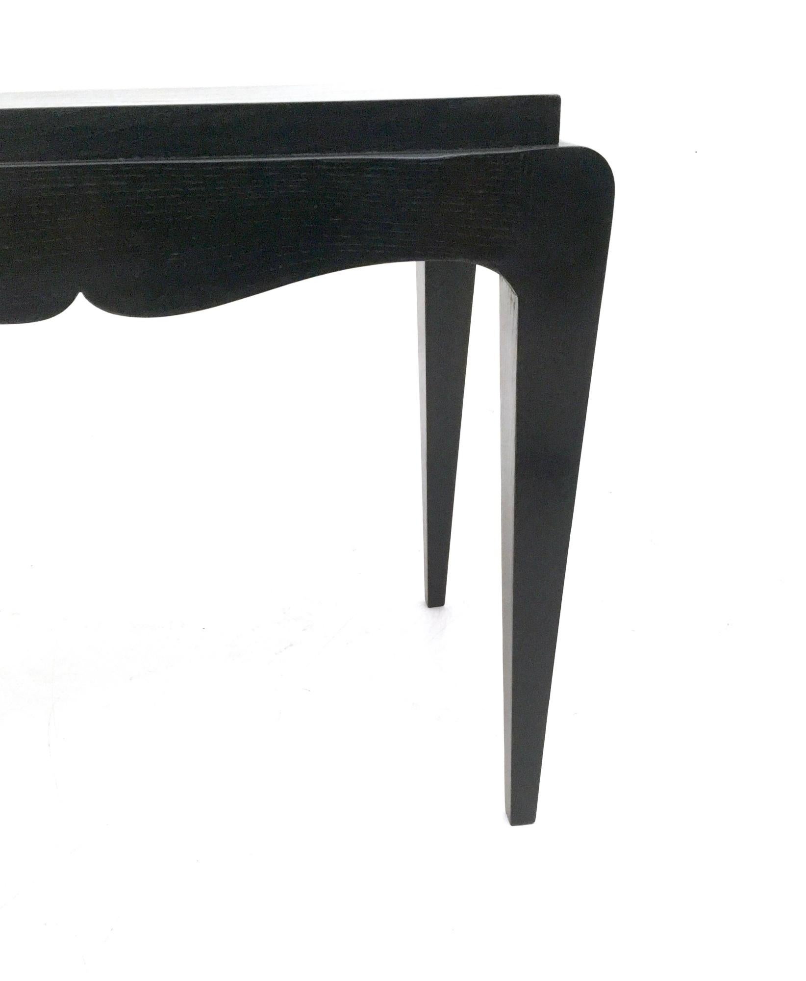 Banco de roble Durmast lacado en negro, Italia en venta 1