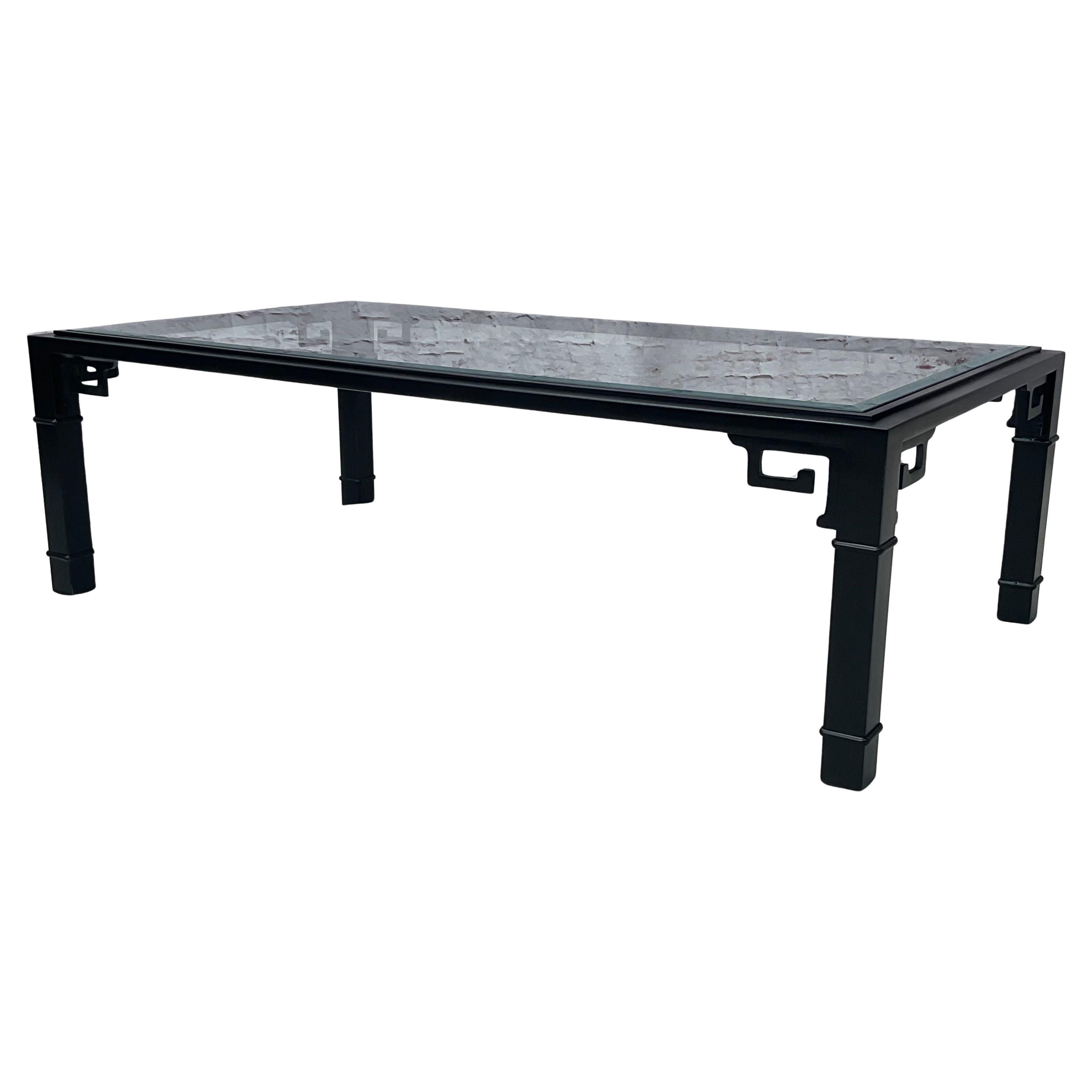 Table basse en fer laqué noir Bon état - En vente à Bradenton, FL