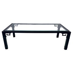 Black Lacquered Iron Coffee Table