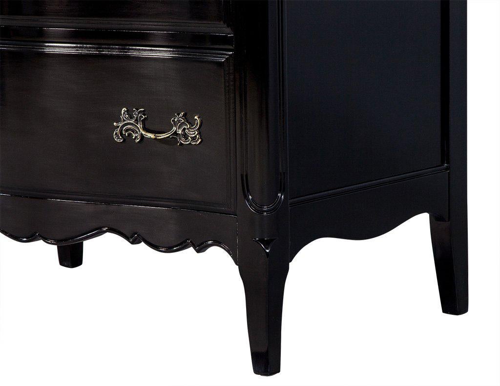 Black Lacquered Louis XV Chest of Drawers 1