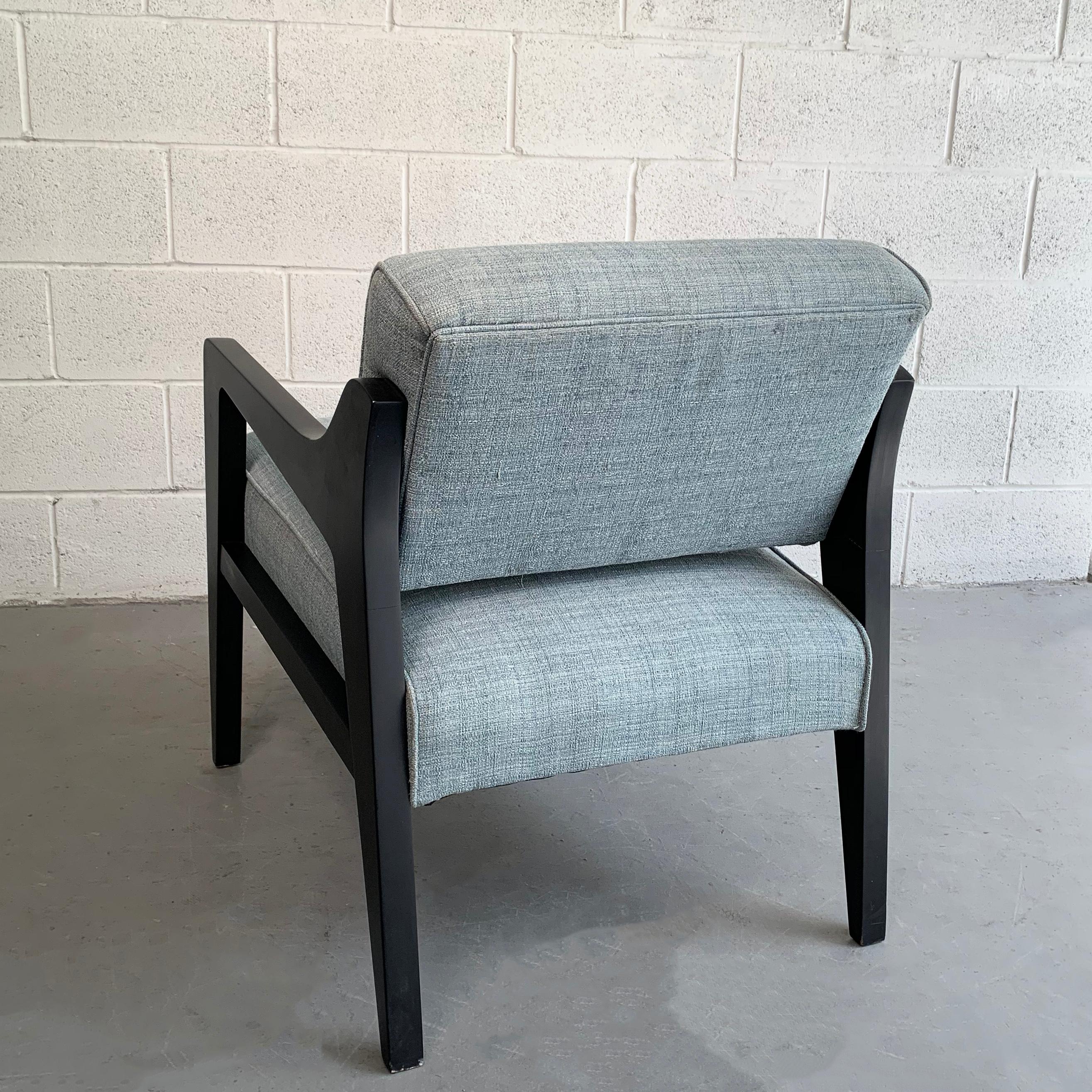 20th Century Black Lacquered Lounge Chair by Edward Wormley for Dunbar