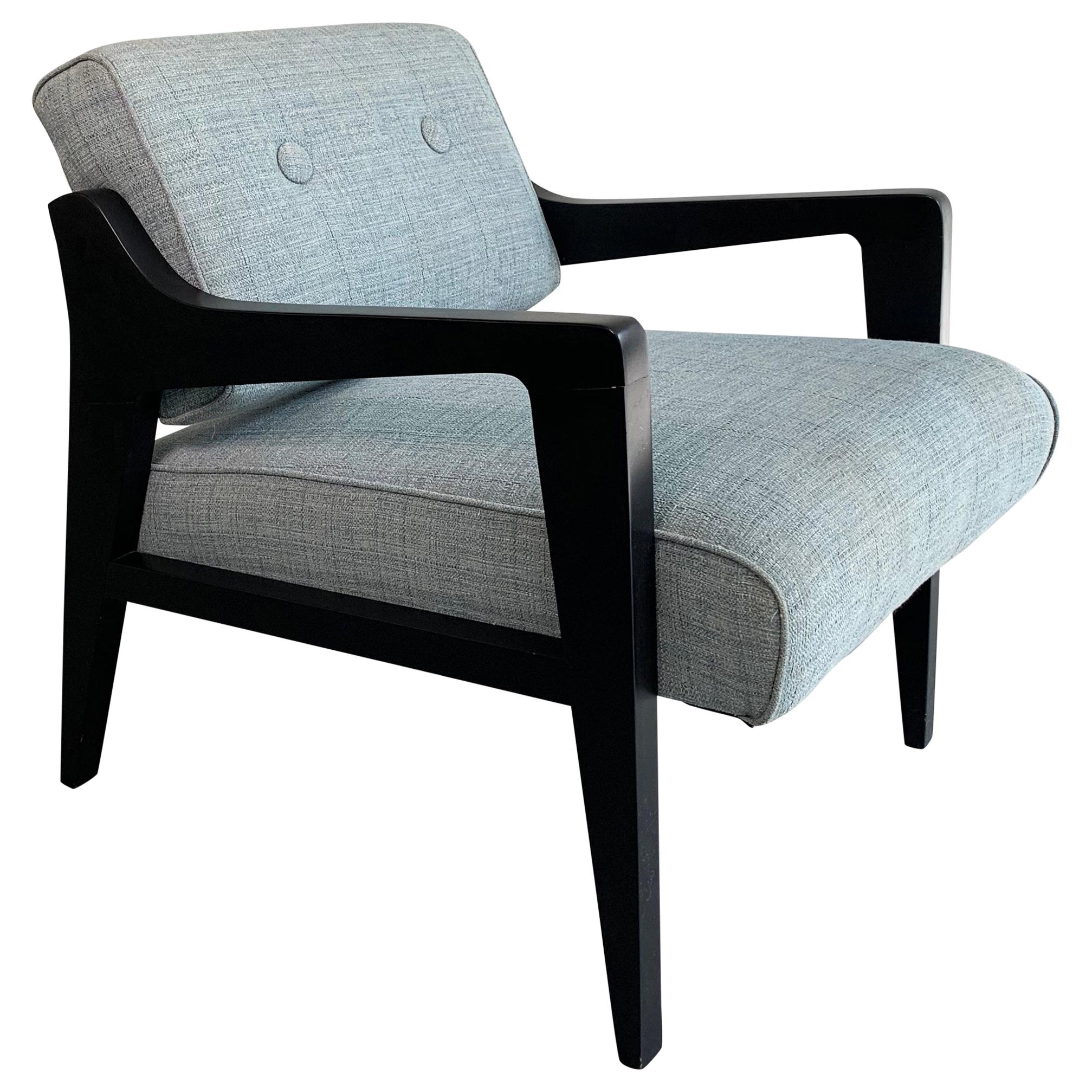 Black Lacquered Lounge Chair by Edward Wormley for Dunbar