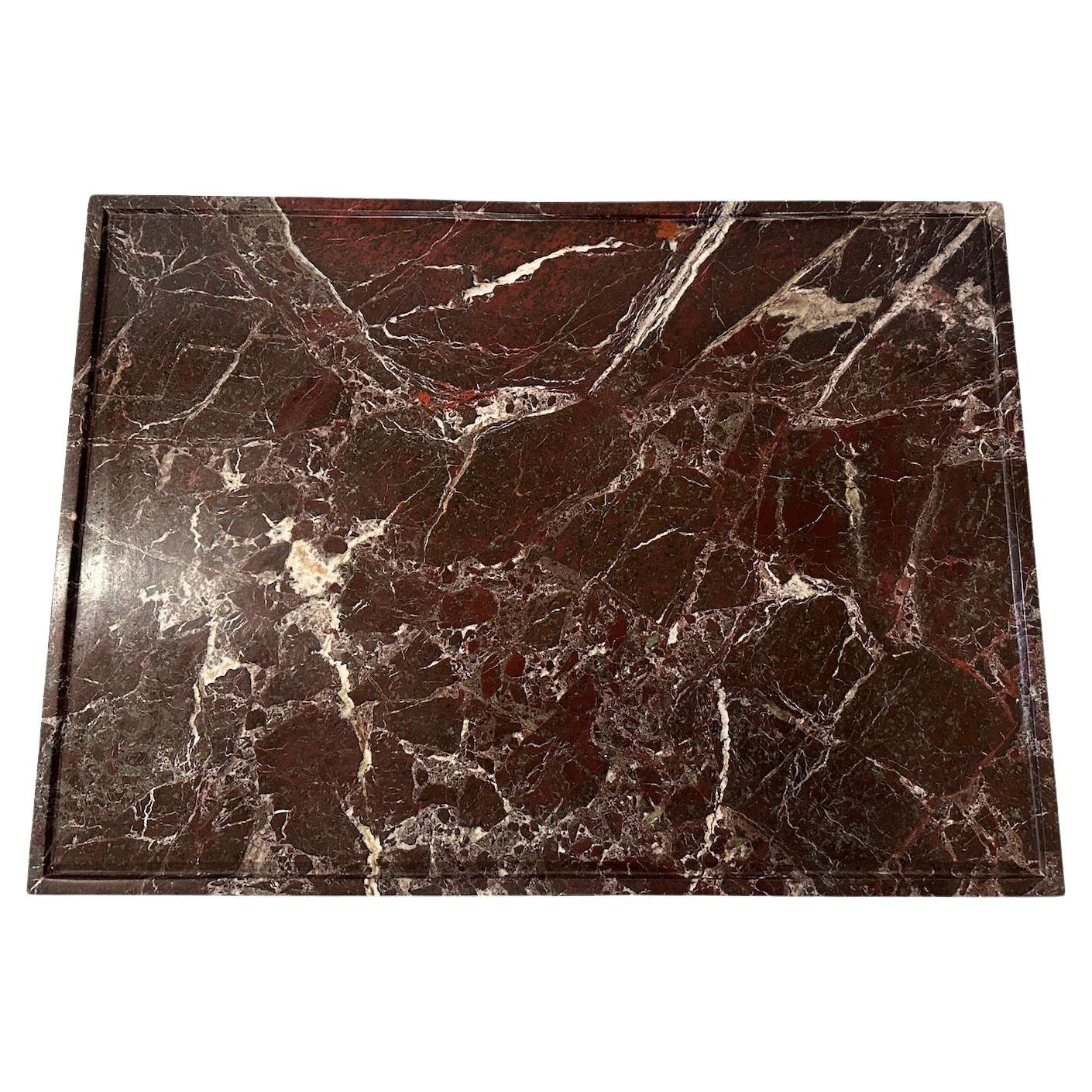 Bronze Table à plateau en marbre laqué noir en vente