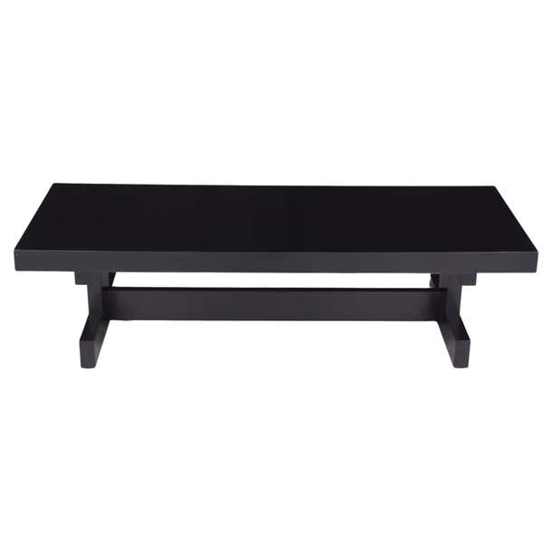 A closer look at Black Marble Coffee Table Mid Century Modern