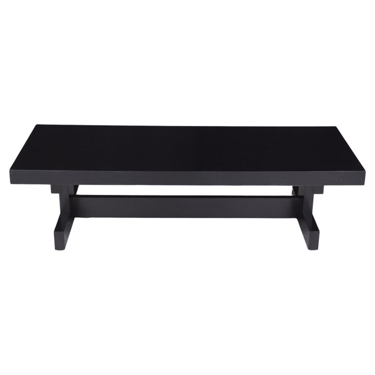 Black Lacquered MidCentury Modern Cocktail Table For Sale at 1stDibs