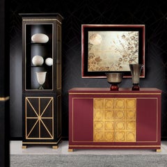 Black Lacquered Oak Cabinet