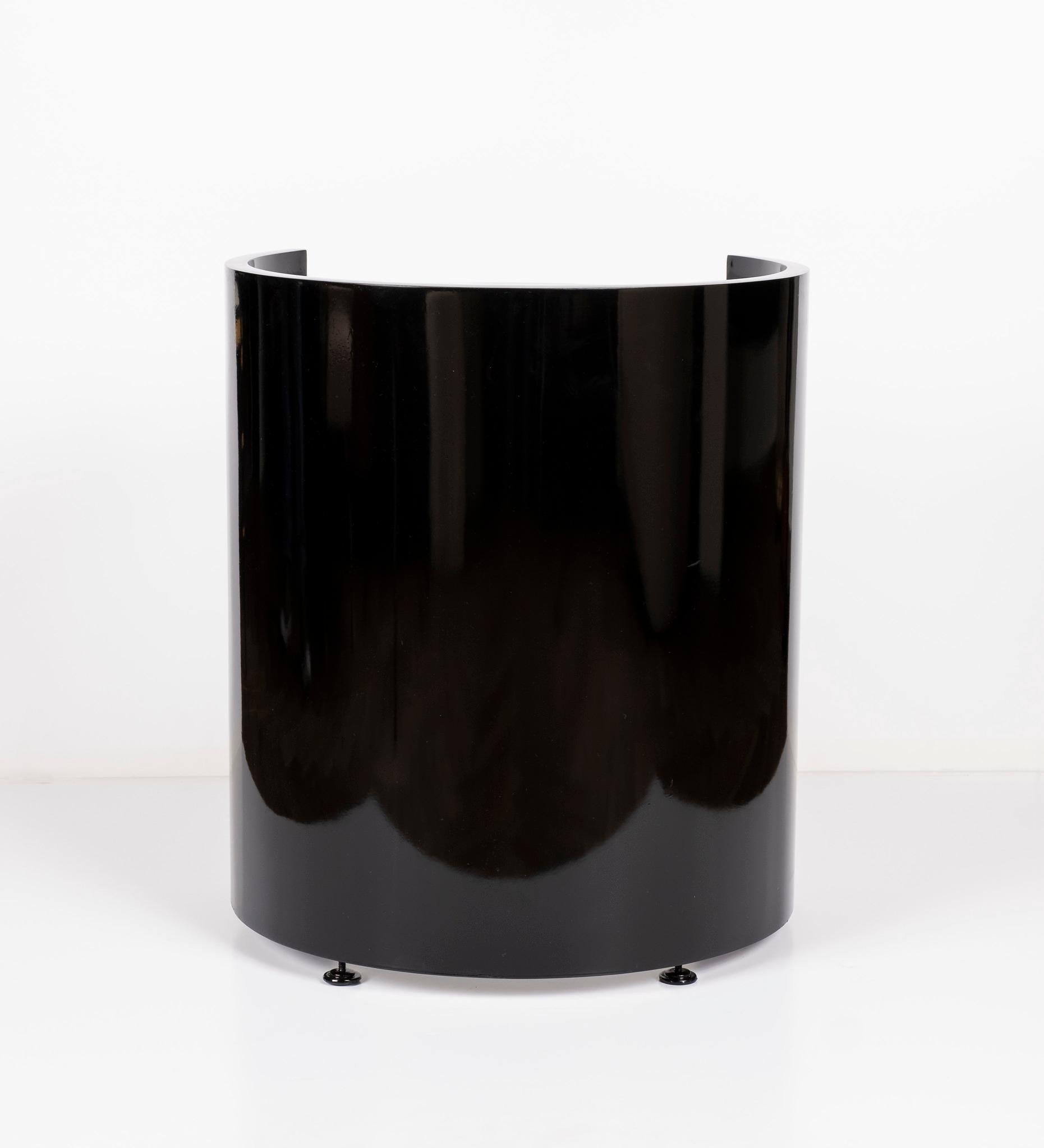 Modern Black Lacquered Occasional Table